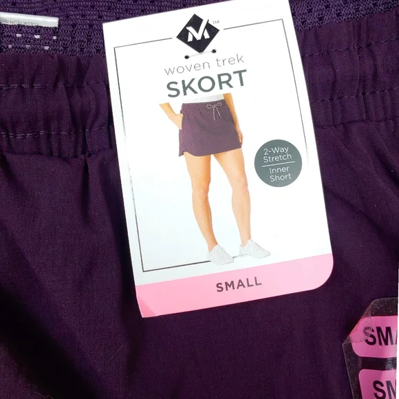 NWT Members Mark Womens S 2 Way Stretch Purple Skort - Picture 2 of 4